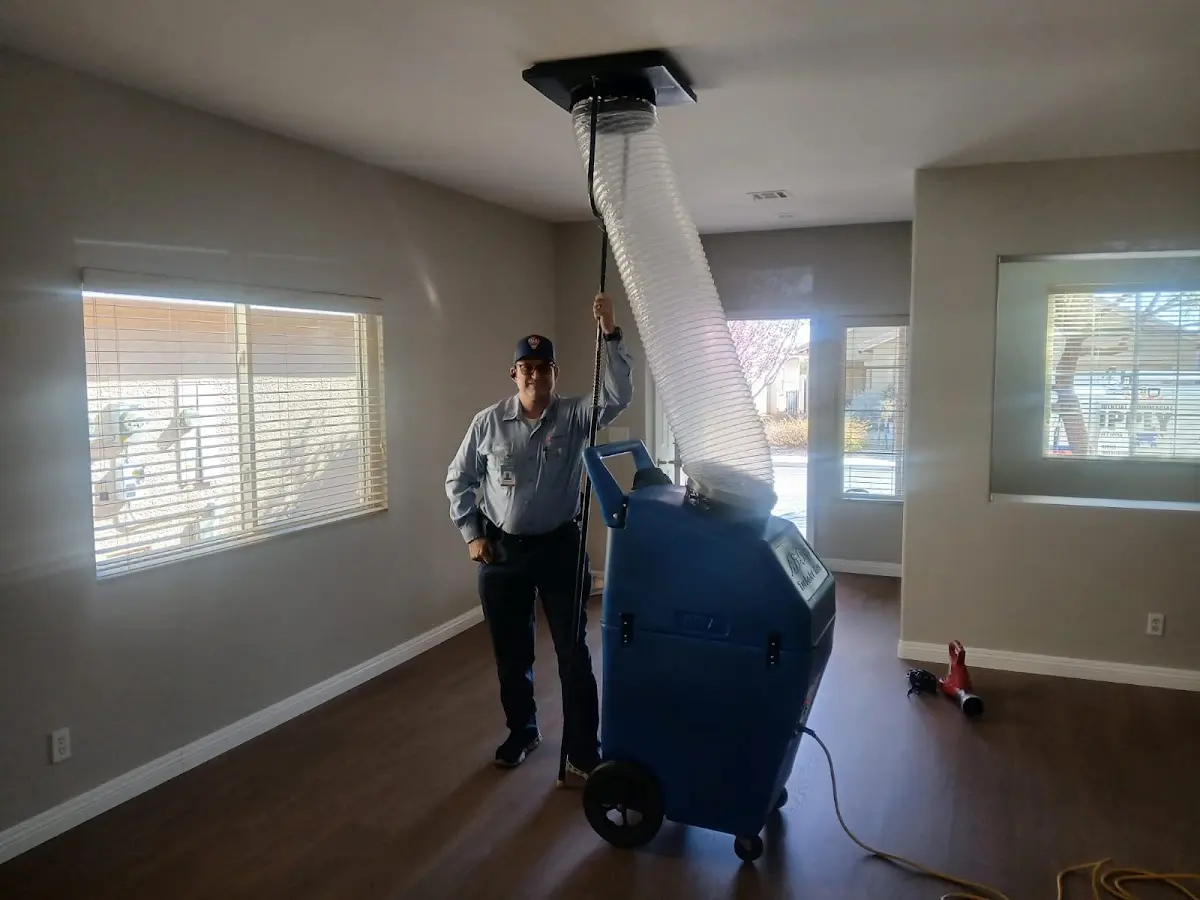 Professional Dryer Vent Cleaning work inside a Portales home